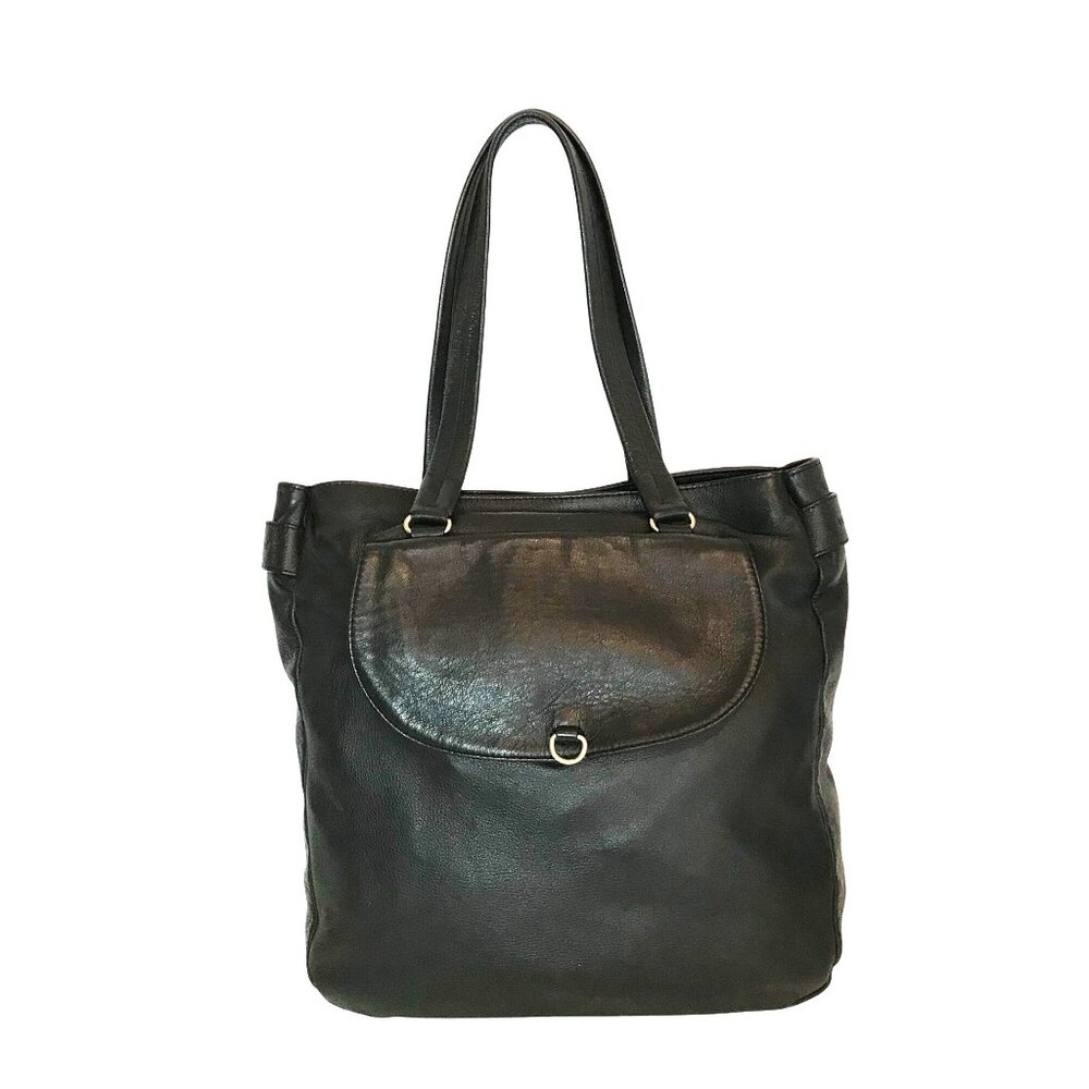 See By Chloe Black Leather  Shoulder Bag Front Pocket Dual Handles